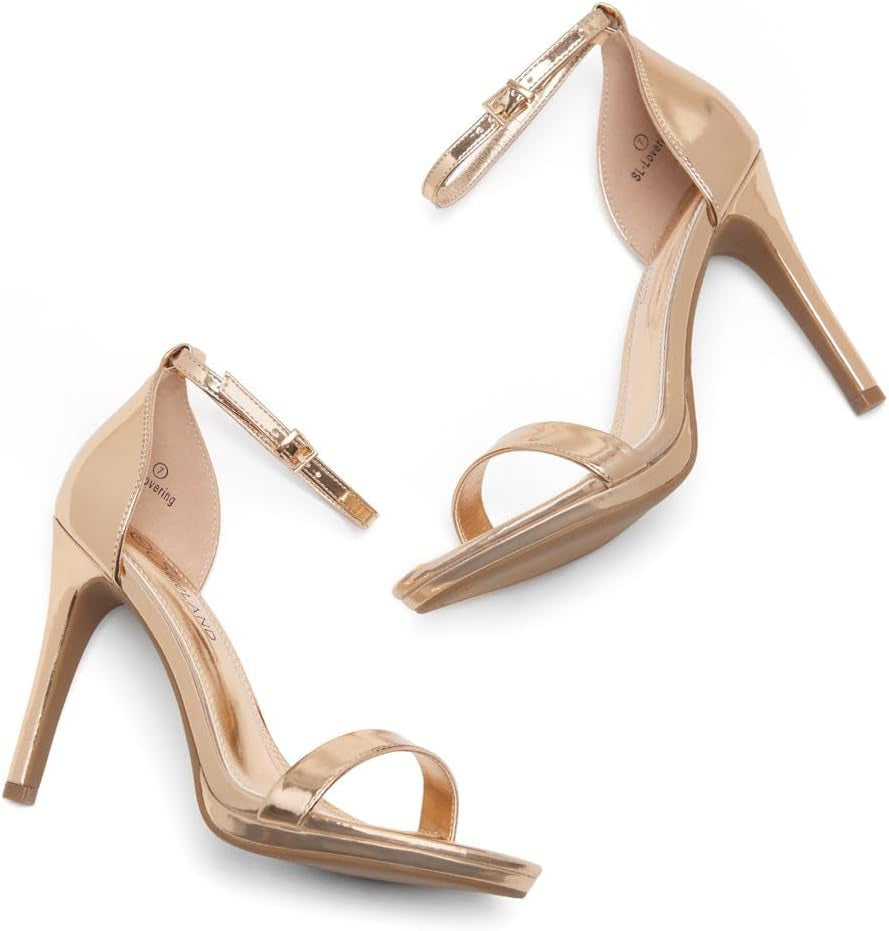 Women’S High Heels – Open Toe Stiletto Heels with Adjustable Ankle Strap | Dressy Sexy Strappy Heeled Sandals for Wedding, Prom, Party & Evening Wear