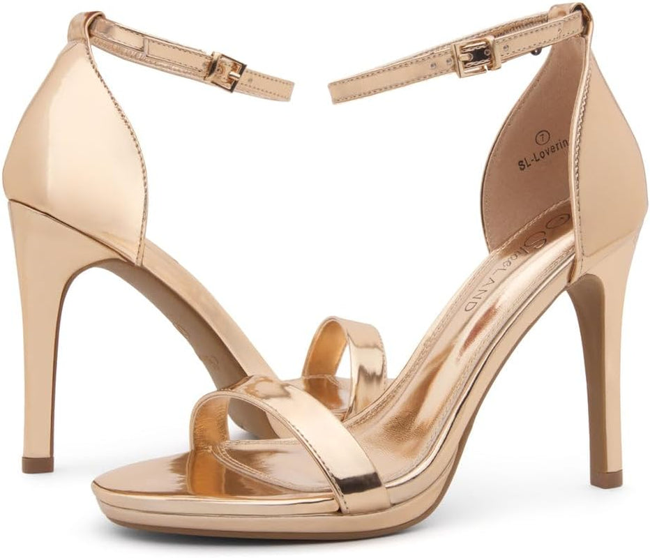 Women’S High Heels – Open Toe Stiletto Heels with Adjustable Ankle Strap | Dressy Sexy Strappy Heeled Sandals for Wedding, Prom, Party & Evening Wear