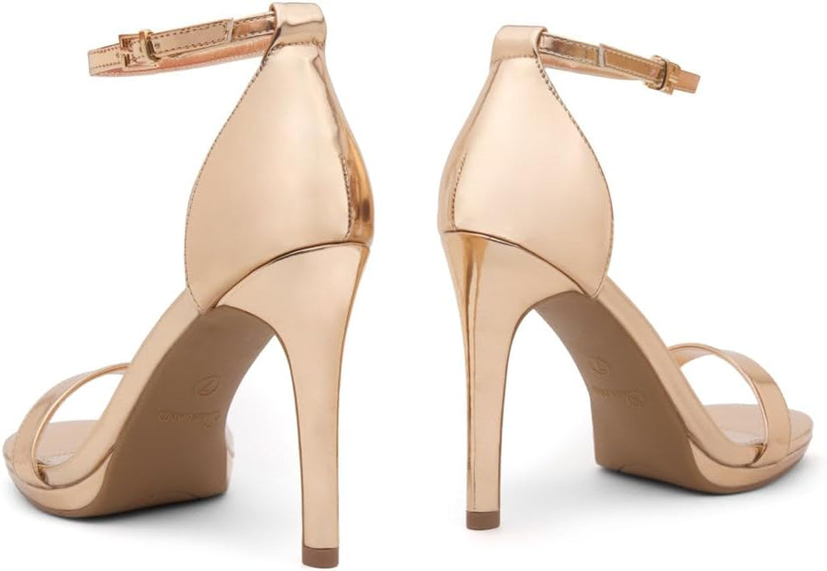 Women’S High Heels – Open Toe Stiletto Heels with Adjustable Ankle Strap | Dressy Sexy Strappy Heeled Sandals for Wedding, Prom, Party & Evening Wear
